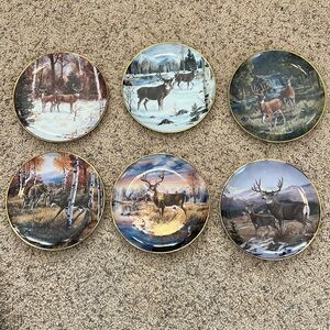 JL Whiting limited edition Franklin Mint- set of 6 collector plates. Deer